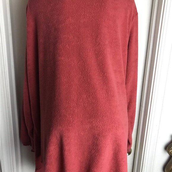 Roaman's Women Sweater Fleece Tunic Coral Boat Neck-PLUS SIZE 3X - Picture 4 of 7
